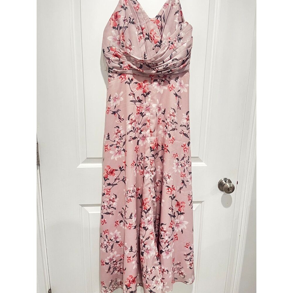 FabAlley pink floral maxi dress Size S, bridesmaid